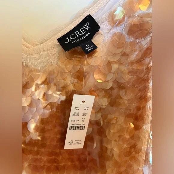 J CREW COLLECTION Sequin Panel Dress size 12 NWT - Picture 5 of 7